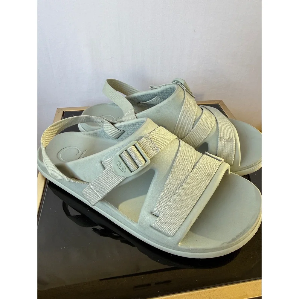 Chaco Chillos Sport Sandals Sage Green Mens 9 Womens 11 Adjustable Strap EVA‎